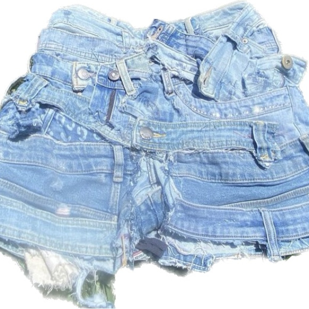 Strap Denim Skirt | Brick Denim
